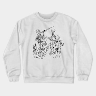 Medieval competition on horses - jousting Crewneck Sweatshirt